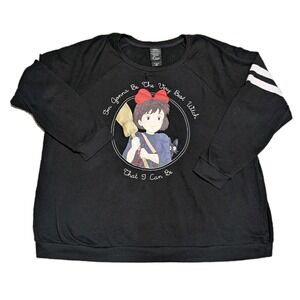 Studio Ghibli Sweater Kiki's Delivery Service Sweatshirt Pullover 3X Best Witch